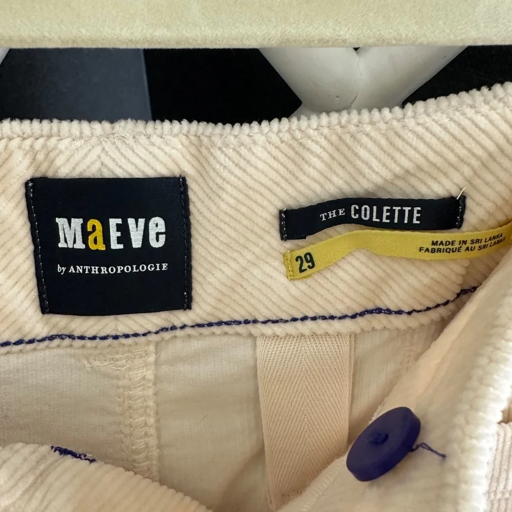 Anthropologie Colette Cropped Wide-leg Corduroy pants by Maeve - Picture 6 of 6